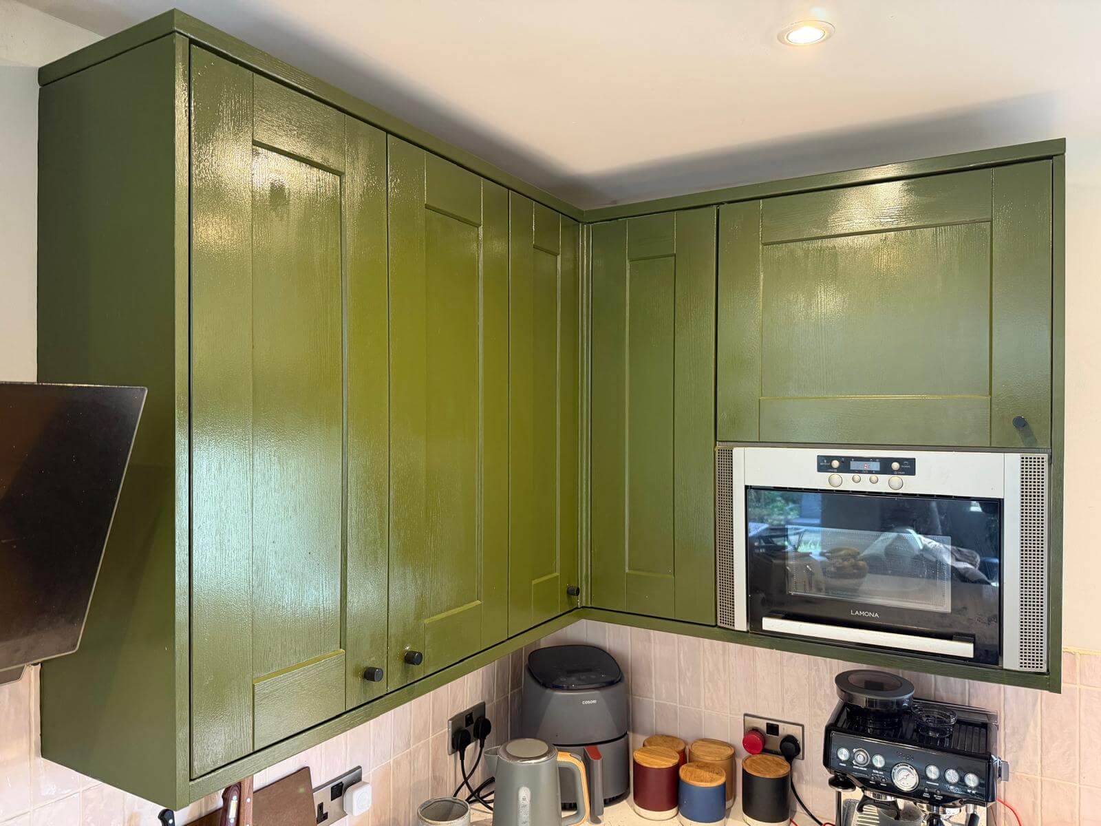 Before - Cabinets with microwave