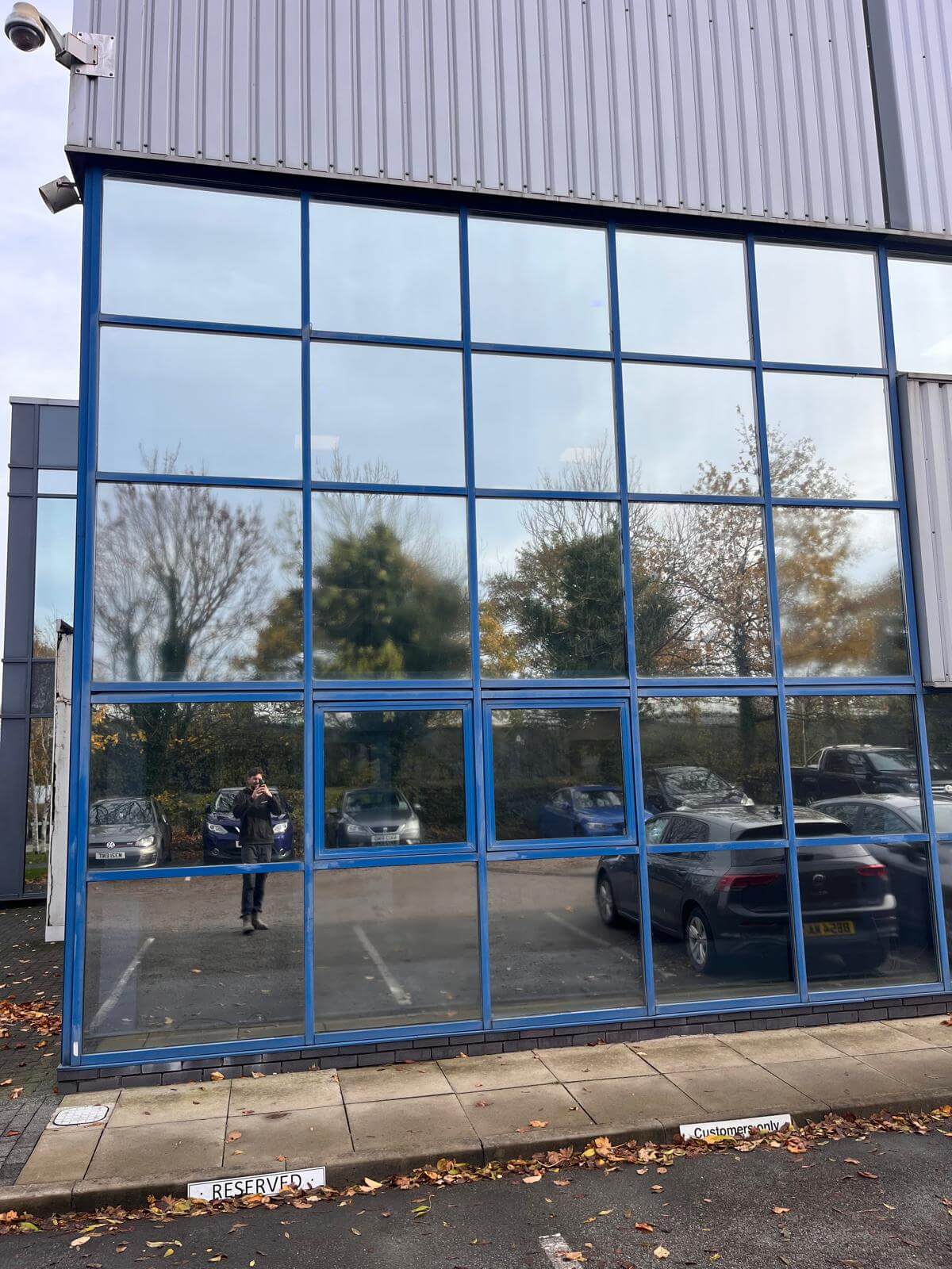 Building facade reflection