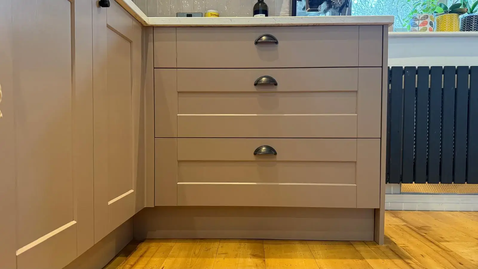 After - Beige kitchen drawers